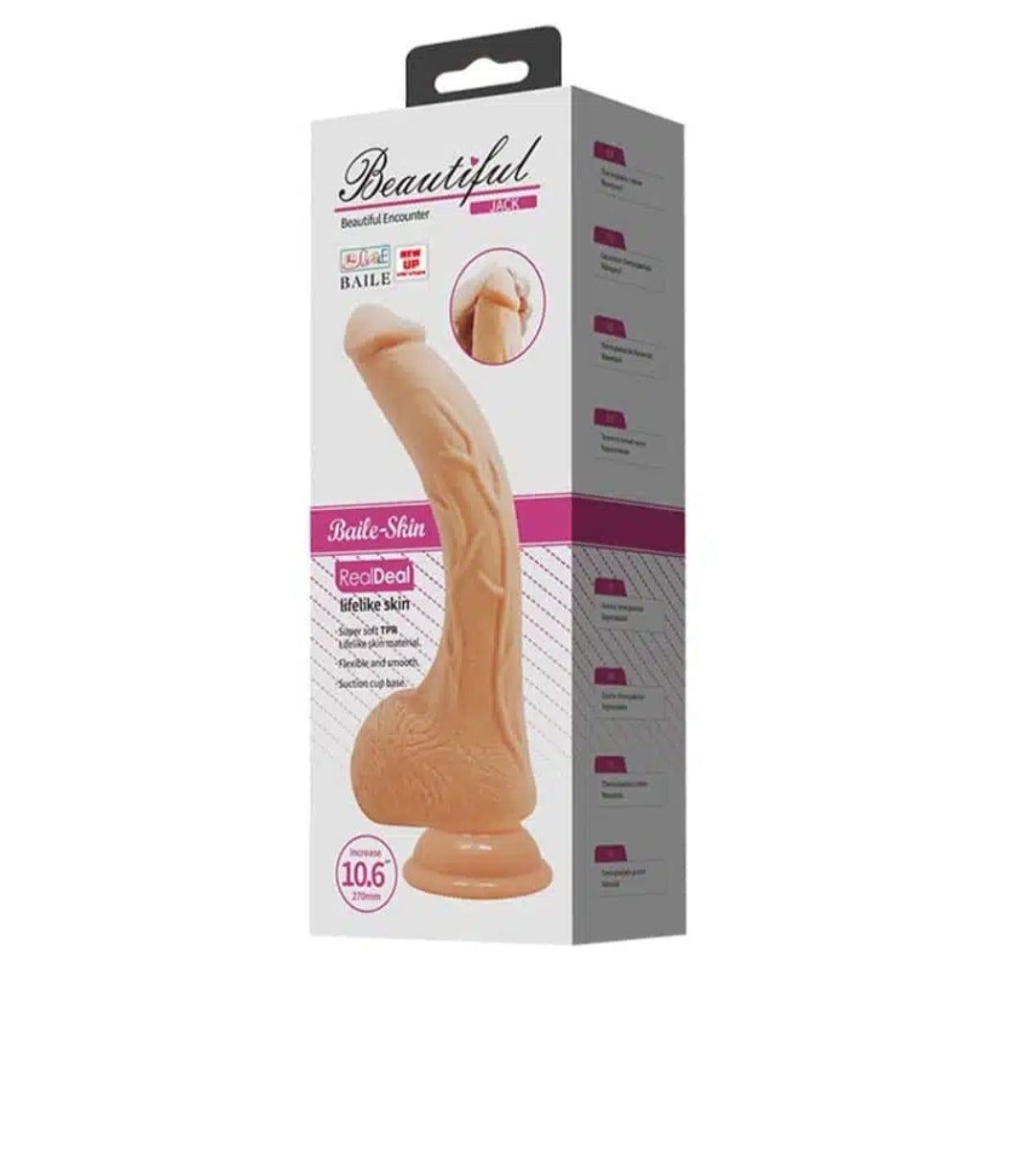 Baile Beautiful Encounter Jack 10.6" / 27cm Vibrating Dildo Flesh